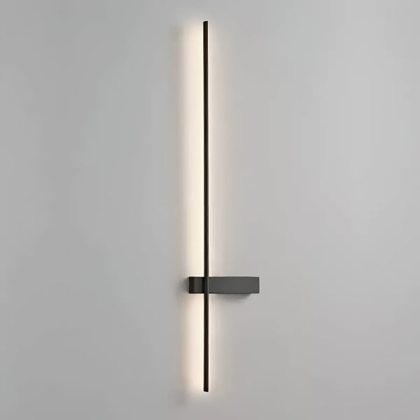 modern black metal acrylic linear rechargeable wall sconce