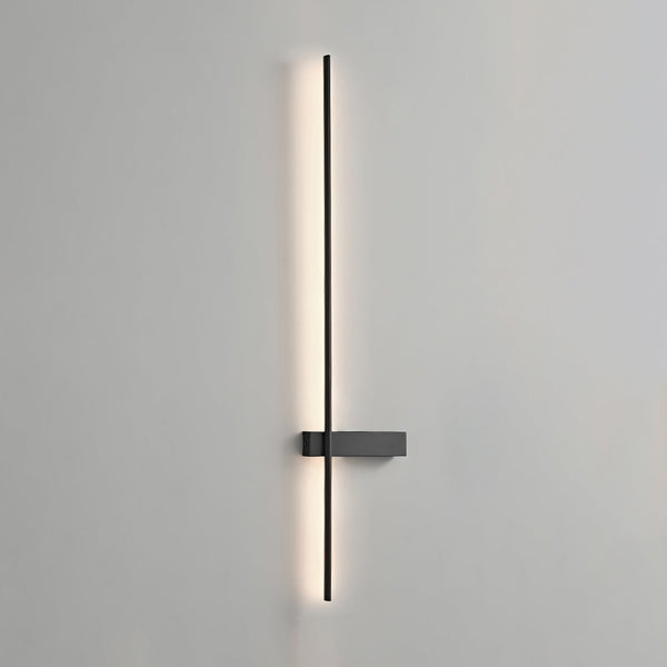 modern black metal acrylic linear rechargeable wall sconce