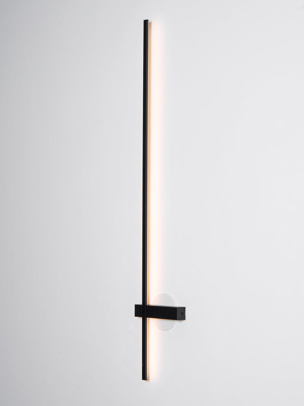 modern black metal acrylic linear rechargeable wall sconce