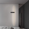 modern black metal acrylic linear rechargeable wall sconce