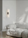 modern black metal clear textured glass tube wall lamp
