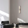 modern black metal clear textured glass tube wall lamp
