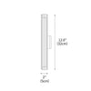 modern black metal clear textured glass tube wall lamp