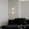 modern black metal clear textured glass tube wall lamp