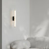 modern black metal clear textured glass tube wall lamp