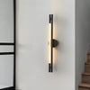 modern black metal silicone rod wall light