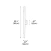 modern black metal silicone rod wall light