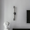 modern black metal silicone rod wall light