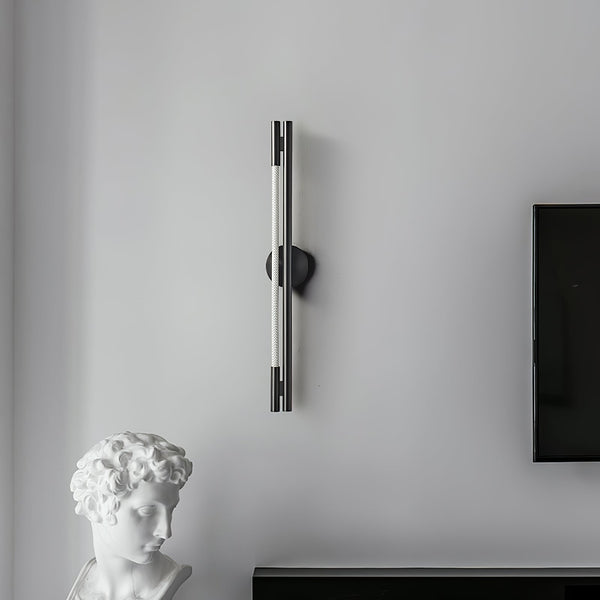 modern black metal silicone rod wall light