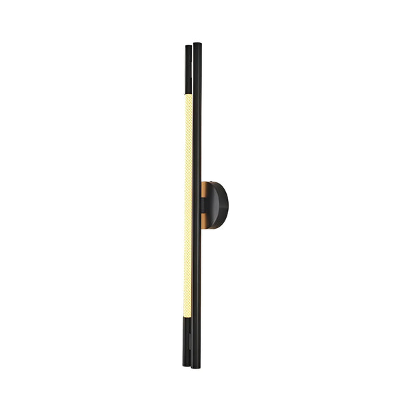 modern black metal silicone rod wall light