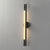 modern black metal silicone rod wall light