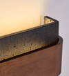 modern black travertine walnut led wall sconce