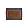 modern black travertine walnut led wall sconce