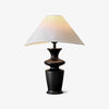 modern black wood fabric table lamp