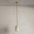 modern brass alabaster belfry arm pendant lamp