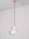 modern brass alabaster bowl pendant light
