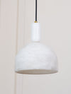 modern brass alabaster bowl pendant light