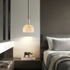 modern brass alabaster bowl pendant light