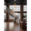 modern brass alabaster disc pendant light