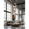 modern brass alabaster disc pendant light