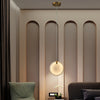 modern brass alabaster disc pendant light