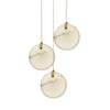 modern brass alabaster disc pendant light