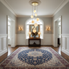 modern brass alabaster disc pendant light