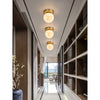 modern brass alabaster flush mount ceiling light 6