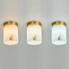 modern brass alabaster flush mount ceiling light 6
