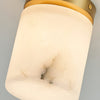 modern brass alabaster flush mount ceiling light 6