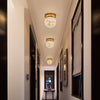 modern brass alabaster flush mount ceiling light 6