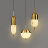 modern brass alabaster orb pendant light
