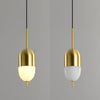 modern brass alabaster orb pendant light