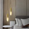 modern brass alabaster orb pendant light