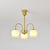 modern brass beige glass orchid chandelier