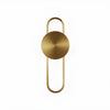 modern brass elliptical led wall lamp