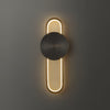 modern brass elliptical led wall lamp