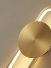 modern brass elliptical led wall lamp