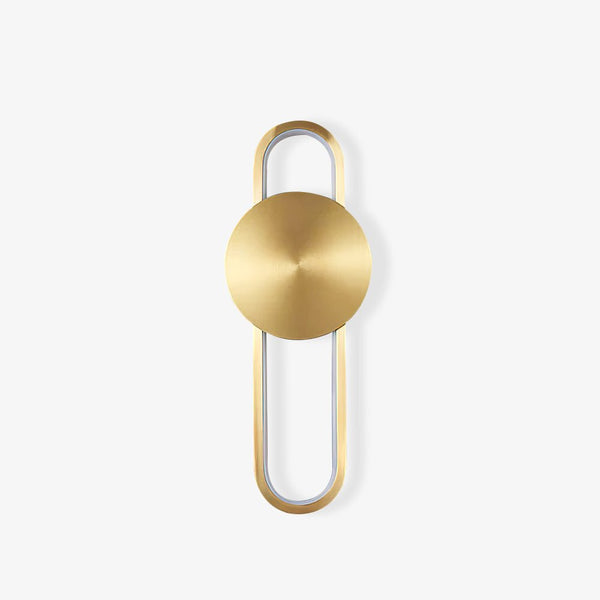 modern brass elliptical led wall lamp