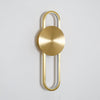 modern brass elliptical led wall lamp
