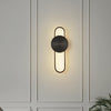 modern brass elliptical led wall lamp