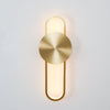 modern brass elliptical led wall lamp