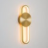 modern brass elliptical led wall lamp