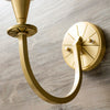 modern brass fabric shade wall sconce
