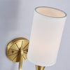 modern brass fabric shade wall sconce
