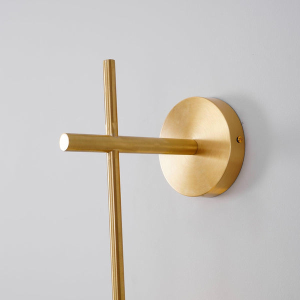 modern brass glass globe plug in wall lamp