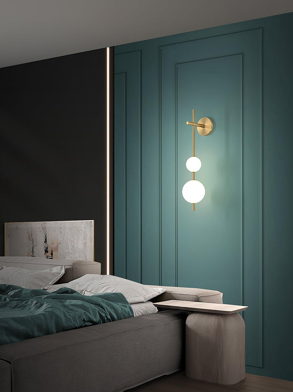 modern brass glass globe plug in wall lamp