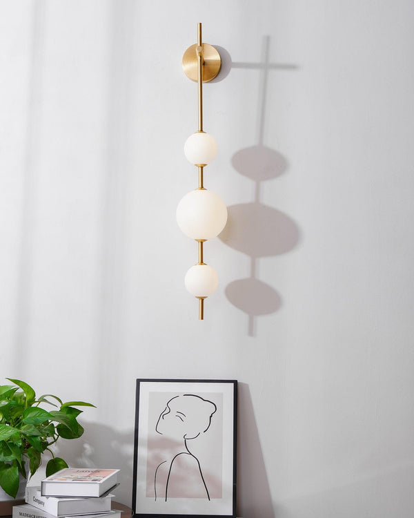 modern brass glass globe plug in wall lamp