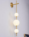 modern brass glass globe plug in wall lamp