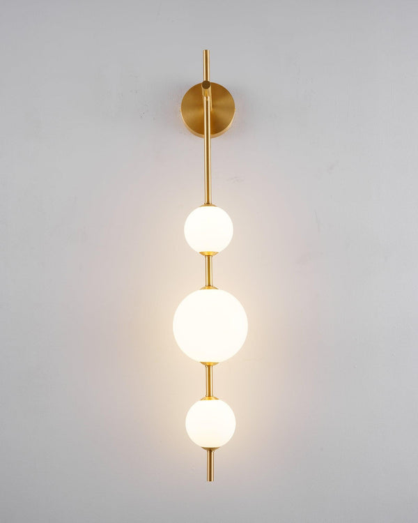 modern brass glass globe plug in wall lamp